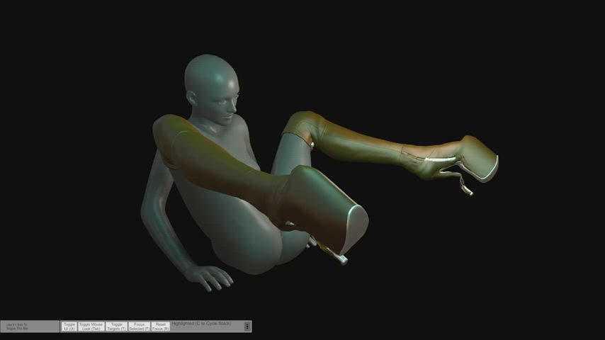 3D Female High Heels gif