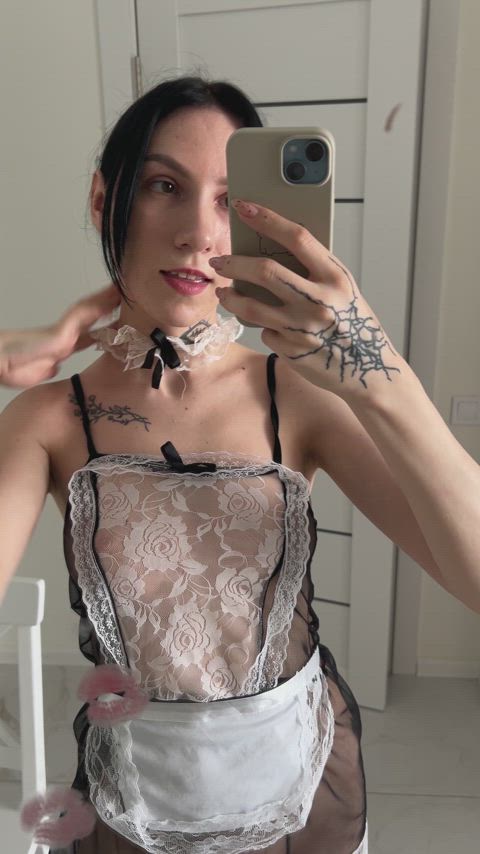 amateur cute maid natural tits onlyfans small tits teen tits uniform yoursluttymaid