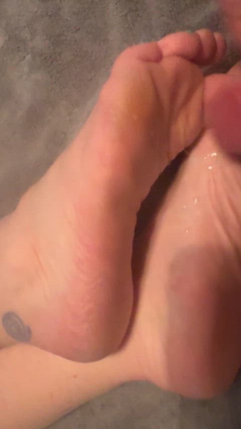 cum on feet feet feet fetish soles gif