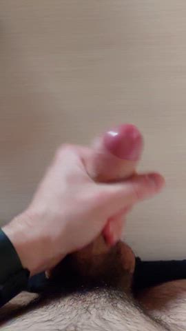 cumshot hairy hairy cock jerk off solo work gay gay-cumming gif