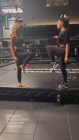 celebrity spandex workout gif