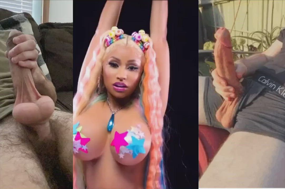 Nicki teasing those big cocks