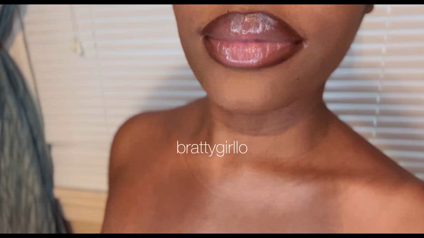 ebony lips lipstick lipstick fetish gif