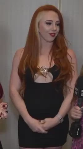 ass dress pawg redhead tight wrestling gif