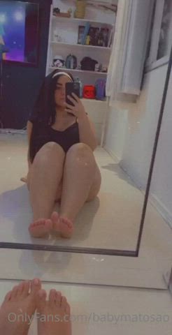 chubby latina mirror onlyfans solo gif