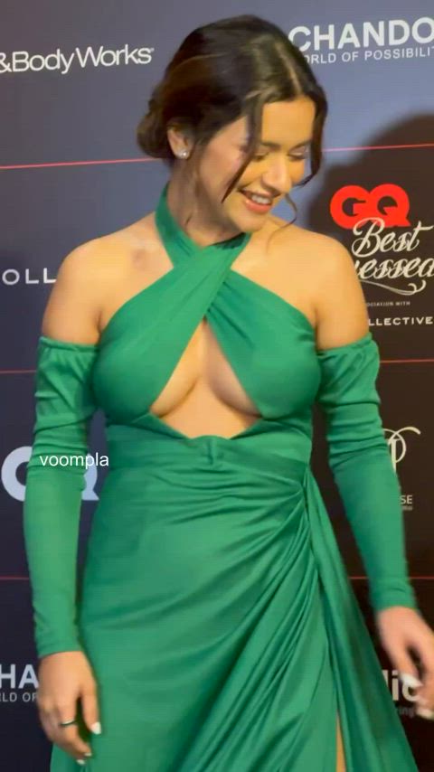 actress big tits bollywood busty celebrity desi indian punjabi sideboob thighs gif
