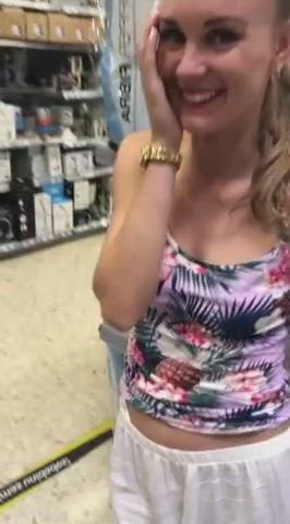 Boobs Flashing Public gif