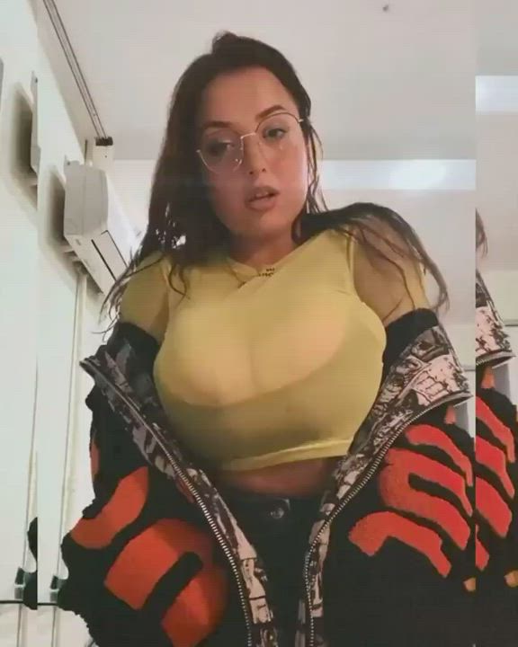 Big Tits Curvy Model gif
