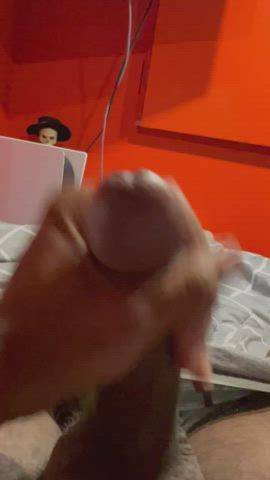 bbc balls big dick cum cumshot jerk off precum solo gif