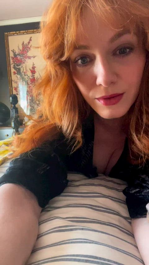 actress celebrity christina hendricks cleavage huge tits redhead gif