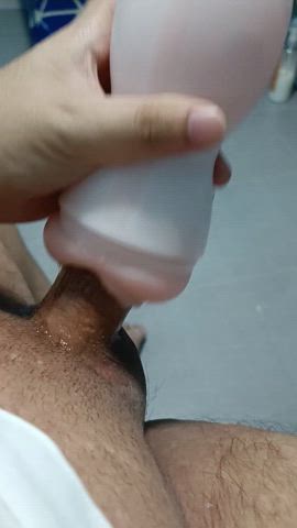 asian asian cock cum cumshot fleshlight handjob solo thick cock gif