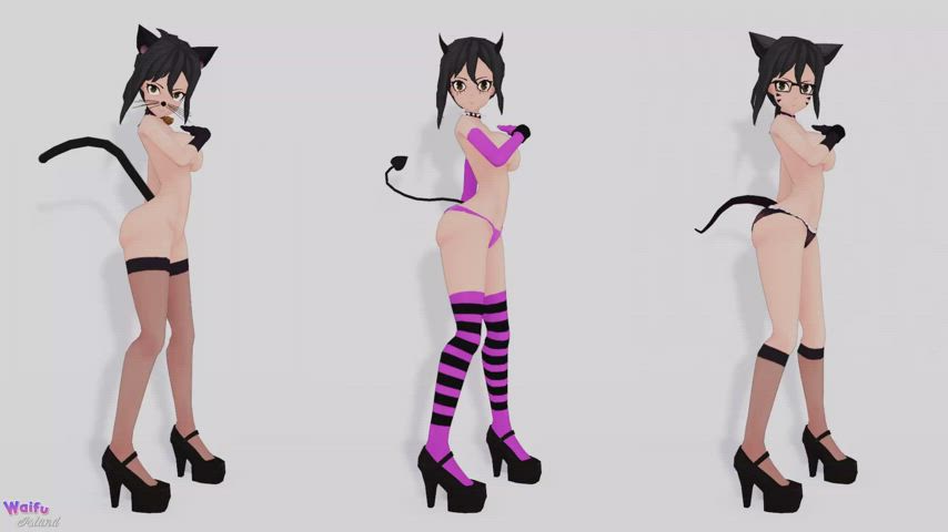 3d anime catsuit cosplay hentai gif