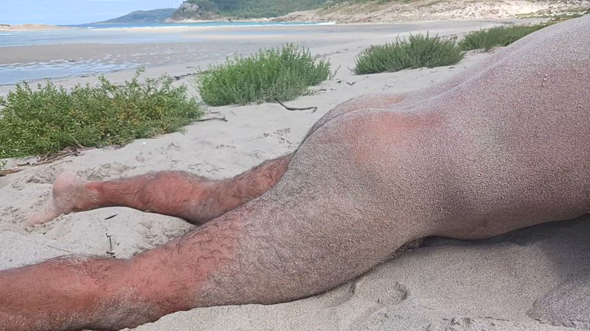 beach cum cumshot erection exhibitionist jerk off male masturbation masturbating