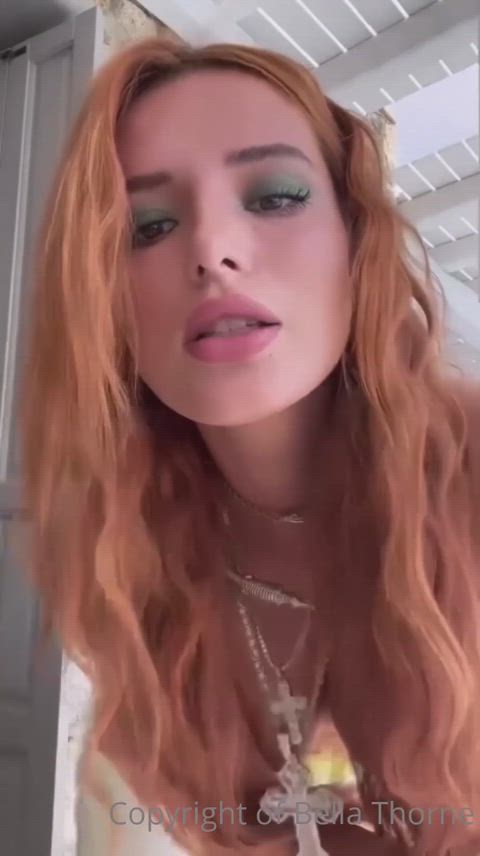 bella thorne celebrity redhead gif