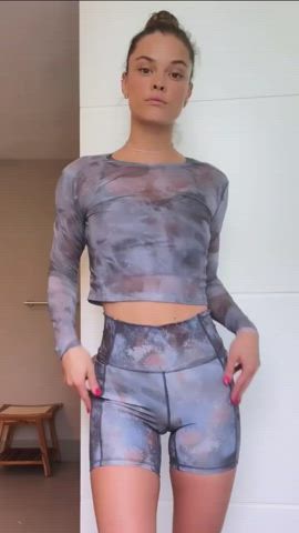 cleavage nina agdal spandex gif