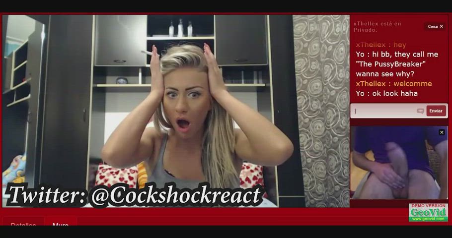 Camgirl Cock Shock Reaction