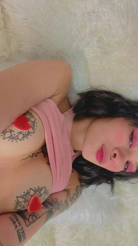 Candy Cum In Mouth Food Fetish Small Nipples Small Tits Tattoo Tongue Fetish gif