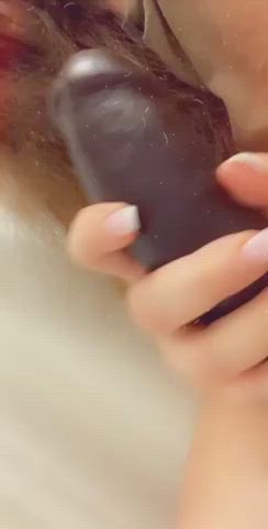 bbc big dick blowjob brunette deepthroat dildo interracial nsfw pawg thick gif