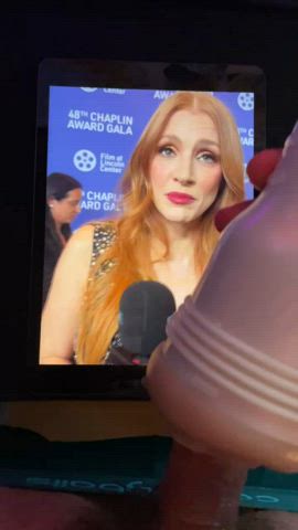 celebrity cumshot fleshlight jessica chastain tribute gif