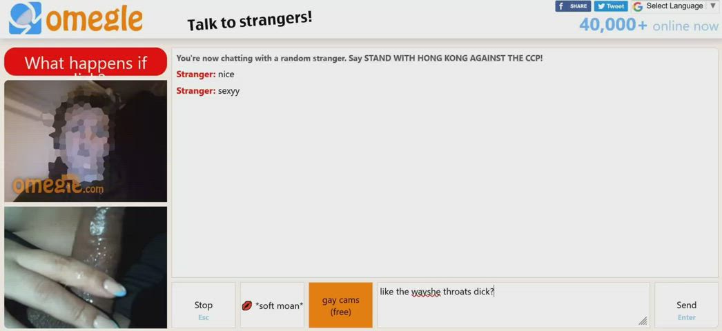 Gf sucks me on Omegle