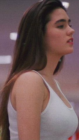 celebrity groping huge tits jennifer connelly natural tits gif