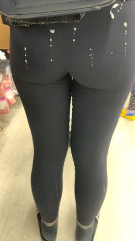 cum cum on ass leggings slut gif