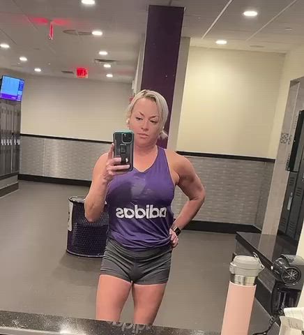 big tits gym milf gif