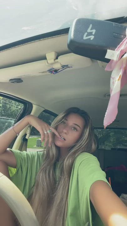 Big Tits Bikini Car Long Hair TikTok gif