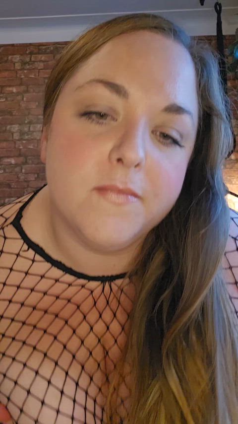 bbw boobs fishnet ssbbw gif