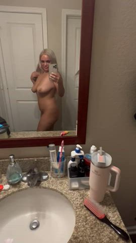 amateur ass big tits blonde boobs cum cumshot nsfw teen tits gif