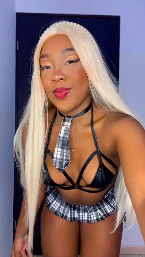 bisexual blonde camsoda camgirl colombian ebony long hair skirt upskirt webcam gif