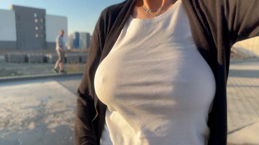 big tits flashing public bigger-than-you-thought titty-drop gif