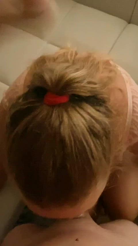 amateur blonde blowjob chubby cock homemade onlyfans pawg gif