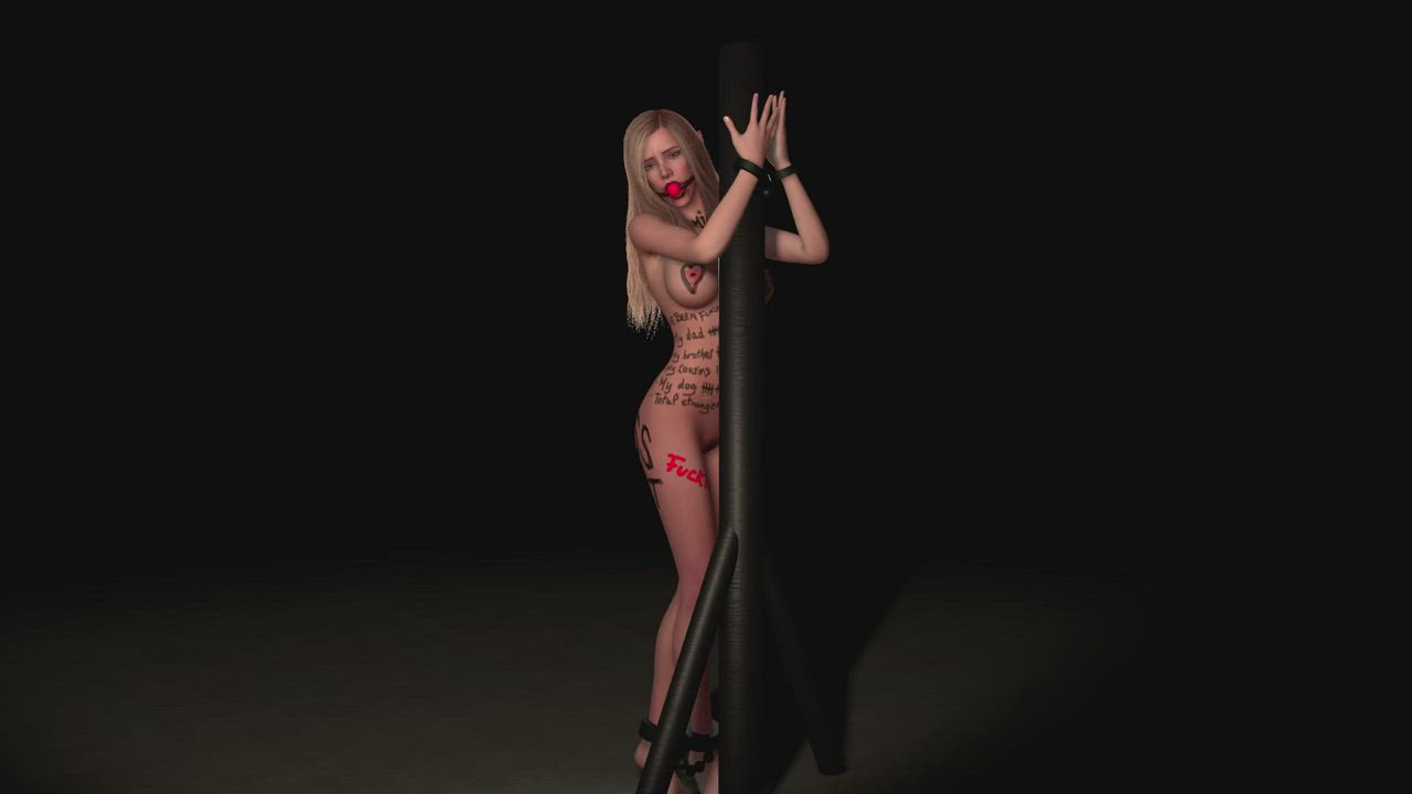 BDSM Blonde Bondage gif