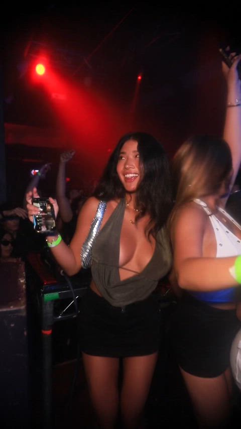 asian big tits blonde brunette dancing nightclub non-nude tiktok just-boobs tik-tok