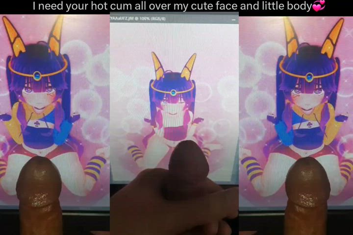 anime cumshot cute hentai tribute gif