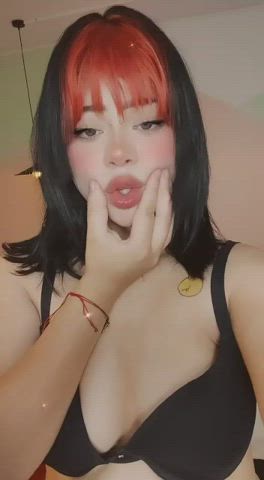 18 Years Old Ahegao Saliva Sloppy Teen Tits gif