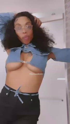 ebony tit worship tits gif