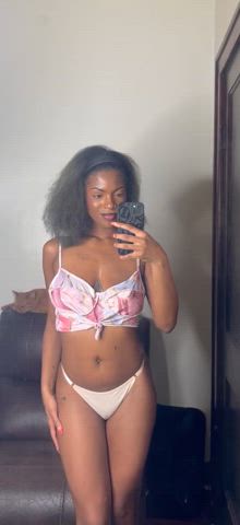 19 years old amateur boobs ebony natural tits onlyfans petite reveal solo gif