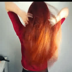 Long Hair Pretty Redhead gif