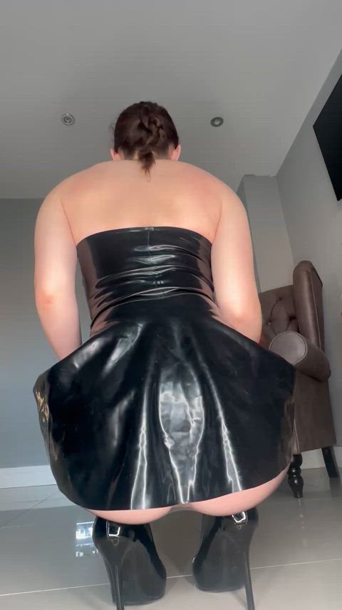 Hope you don’t mind me wearing a little black latex dress for date night