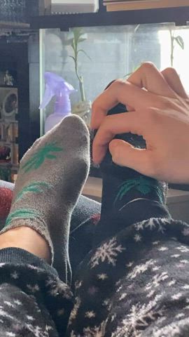 feet foot worship socks gif