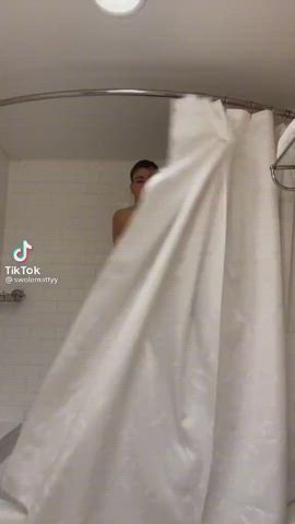 Bathroom Bodybuilder Bouncing Tits Gay TikTok gif