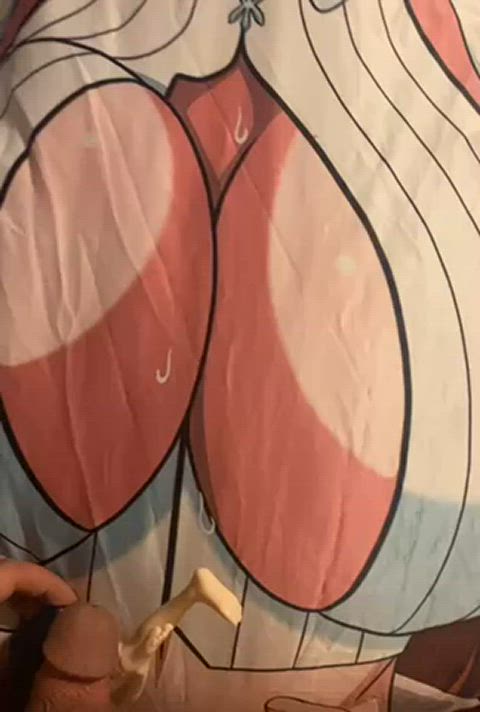 anime big tits hentai rubbing tribute gif