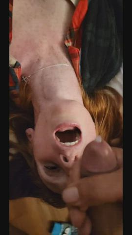 Cum Cum In Mouth Cum Swallow Cumshot Hotwife Interracial Redhead Porn GIF by bsquare901