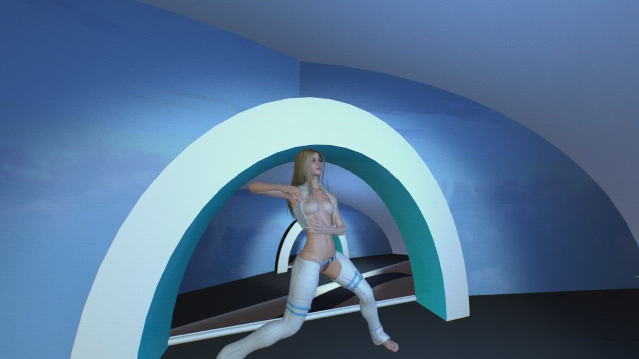 3D Gamer Girl VR gif