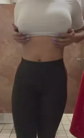 Ebony Edging Exhibitionist gif