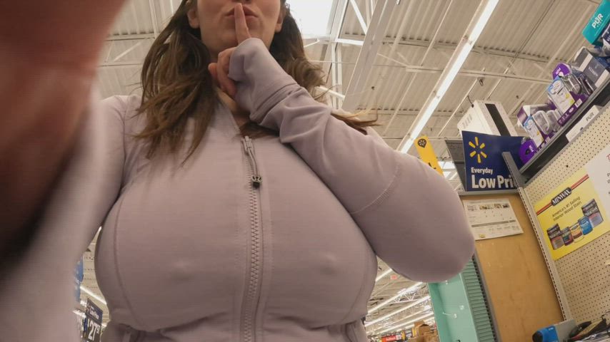 The best way to shop is with your tits out