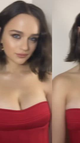 cleavage joey king natural tits gif