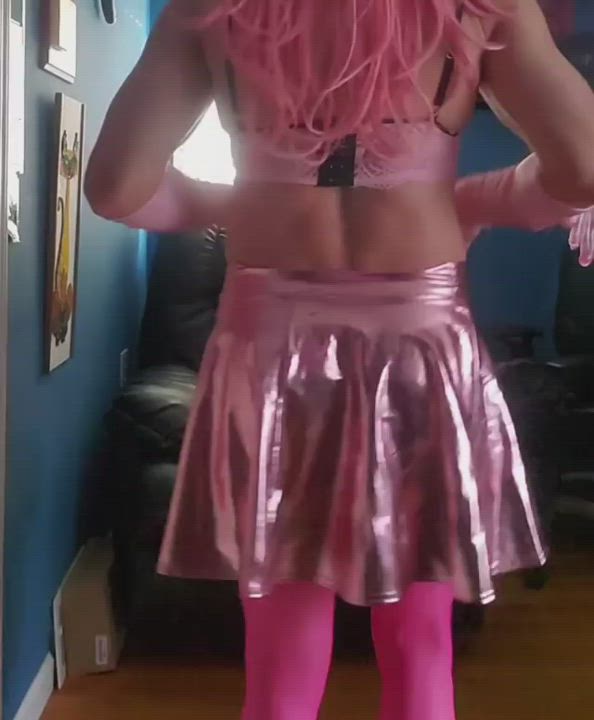 Ass Cock Crossdressing Knickers Skirt Smacking Stockings Trans gif